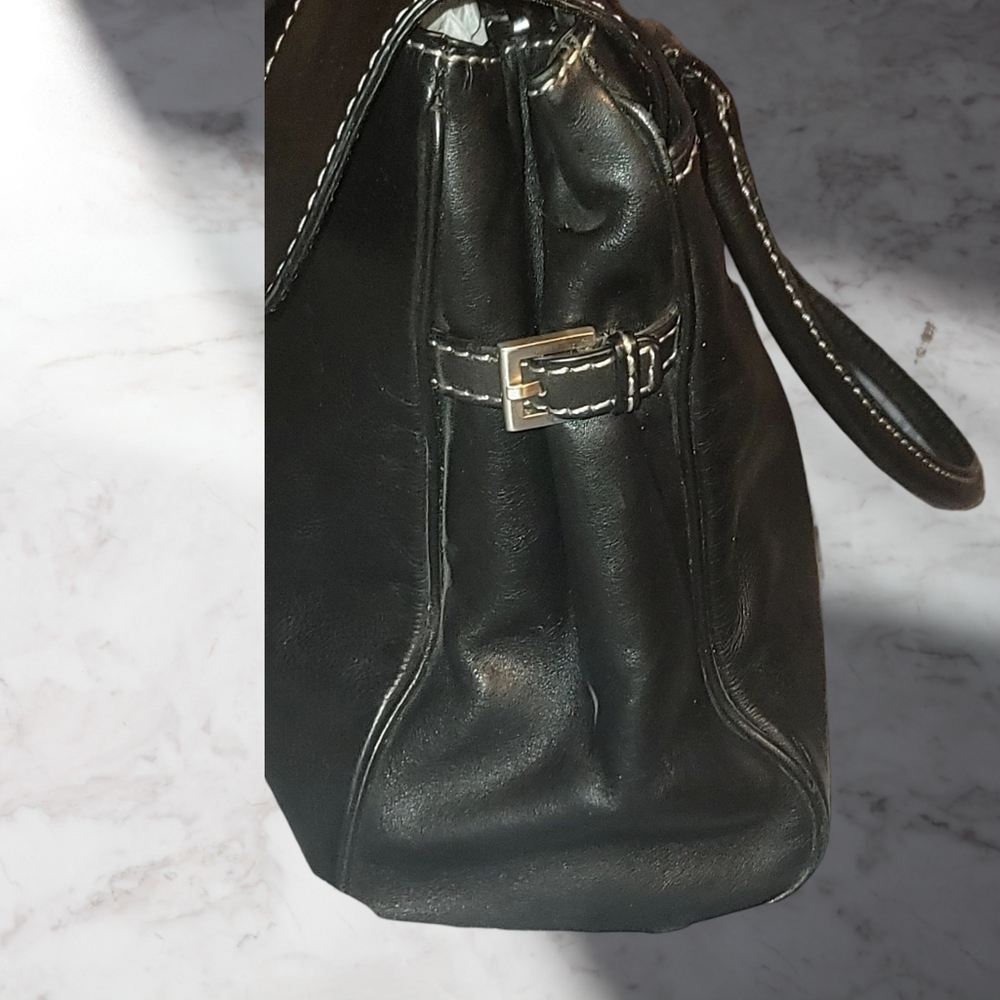 Michael Kors vintage Black leather shoulder satchel - Picture 6 of 12